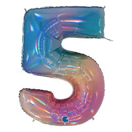 Bildspel - Sifferballong Regnbåge Mönster