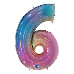 Bildspel - Sifferballong Regnbåge Mönster