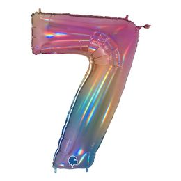 Bildspel - Sifferballong Regnbåge Mönster