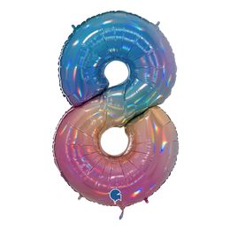 Bildspel - Sifferballong Regnbåge Mönster