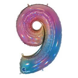 Bildspel - Sifferballong Regnbåge Mönster