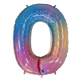 Bildspel - Sifferballong Regnbåge Mönster