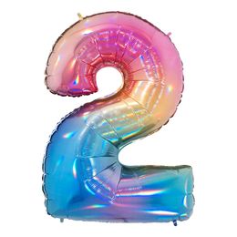 Lysbildefremvisning - Talballon Regnbue Mønster