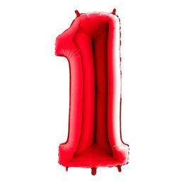 Diaesitys - Numeroilmapallo Punainen Metallic