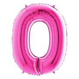 Diaesitys - Numeroilmapallo Vaaleanpunainen Metallinen