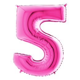 Diaesitys - Numeroilmapallo Vaaleanpunainen Metallinen