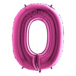 Bildspel - Sifferballong Rosa Metallic