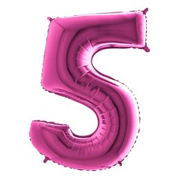 Bildspel - Sifferballong Rosa Metallic
