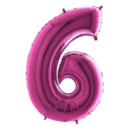 Bildspel - Sifferballong Rosa Metallic
