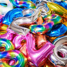 Bildspel - Sifferballong Rosa Metallic