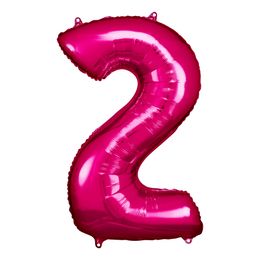 Bildspel - Sifferballong Rosa Metallic