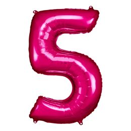 Bildspel - Sifferballong Rosa Metallic
