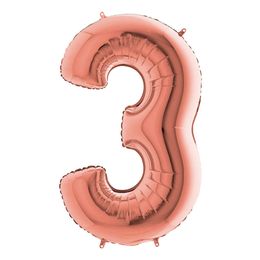 Diaesitys - Numeroilmapallo Ruusukulta Metalli