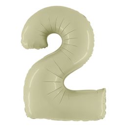 Bildspel - Sifferballong Satin Olive Green