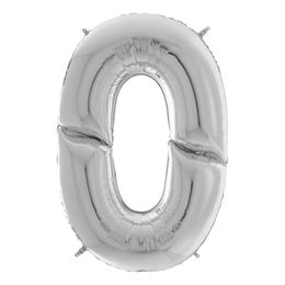 Bildspel - Sifferballong Silver Gigantisk