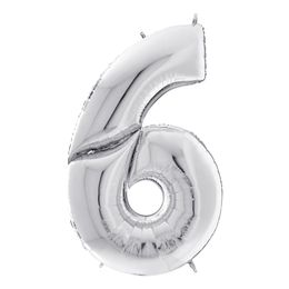 Lysbildefremvisning - Talballon Sølv Gigantisk