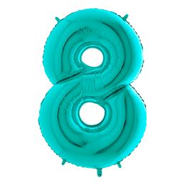 Lysbildefremvisning - Talballon Turkis Metallic