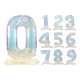 Talballoner på stativ Iridescent