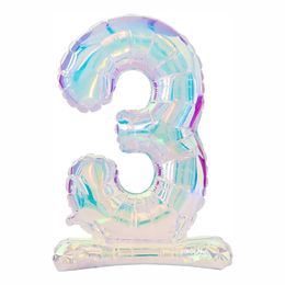 Lysbildefremvisning - Talballoner på stativ Iridescent