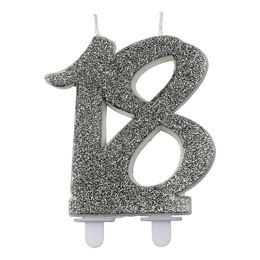 Bildspel - Sifferljus Glitter Silver