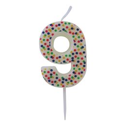 Bildspel - Sifferljus Prickig Flerfärgad