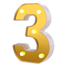 Bildspel - Siffra Guld med LED-Belysning