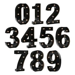 Siffra Svart med LED-Belysning