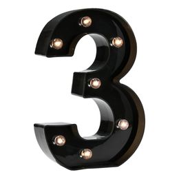 Bildspel - Siffra Svart med LED-Belysning