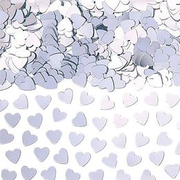 Silver Bordskonfetti Hjärtan