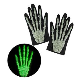 Självlysande Skeletthandskar för Barn