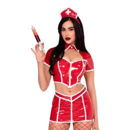 Lysbildefremvisning - Sykepleier Red Alert Deluxe Karnevalskostyme