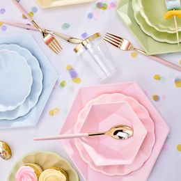 Bildspel - Skålar Hexagonala Vert Decor Rosa