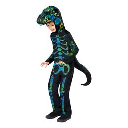 Bildspel - Skelett Dino Barn Maskeraddräkt