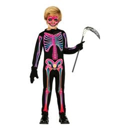 Skjelett Neon Barn Karnevalskostyme