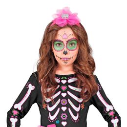 Bildspel - Skelettklänning Rosa/Svart Barn Maskeraddräkt