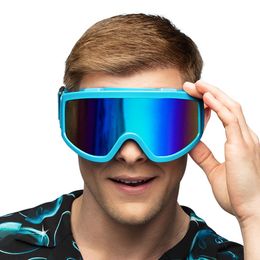 Bildspel - Skidglasögon Neonblå