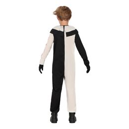 Lysbildefremvisning - Skræmmende Klovn Sort/Hvid Børnekostume