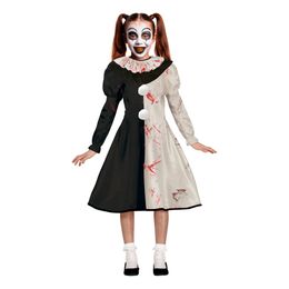 Skräckclown Svart/Vit Klänning Barn Maskeraddräkt