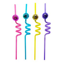 Sugrör Discokulor Flerfärgade