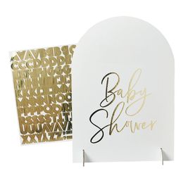 Lysbildefremvisning - Skilt Baby Shower med Bokstaver