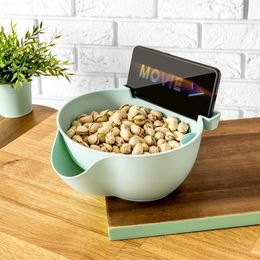 Bildspel - Snacksskål med Mobilhållare