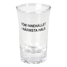 Snapsglas Töm Innehållet i Närmsta Halls