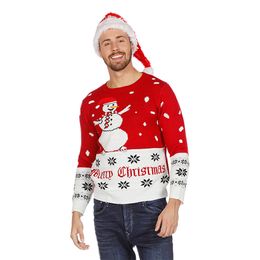 Bildspel - Snögubbe Röd Jultröja