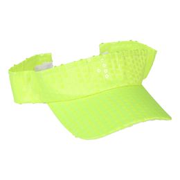 Solskärm med Paljetter Neongul