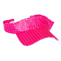Solskärm med Paljetter Neonrosa