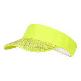 Solskärm med Strass Neongul