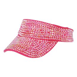 Solskjerm med strass rød