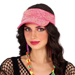 Lysbildefremvisning - Solskjerm med strass rød