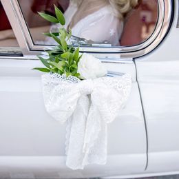Bildspel - Spetsband Blomster Off-White på Rulle