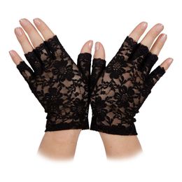 Blondehandsker Halve Fingre Sorte